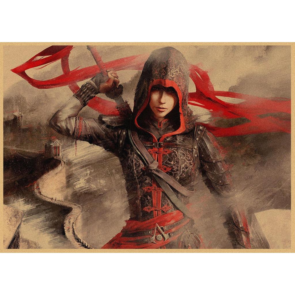 Assassin's Creed Ретро Крафт Бумага Настенный Постер Фреска 250