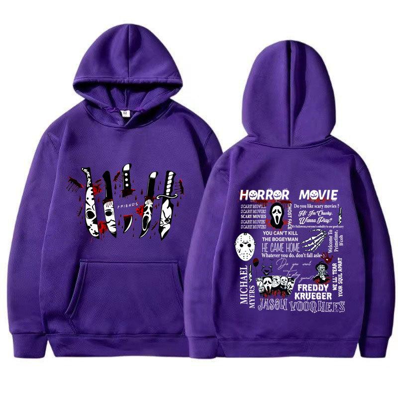 Friends Knife Horror Movie Halloween Hoodies Causal Unisex Hoodies
