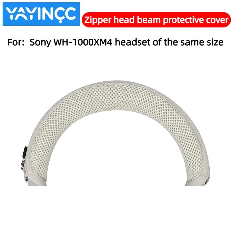 YAYINCC Quality Headphone Head Beam Cover for Sony WH-1000XM4 Headphone Zipper knitted fabric headband protective cover