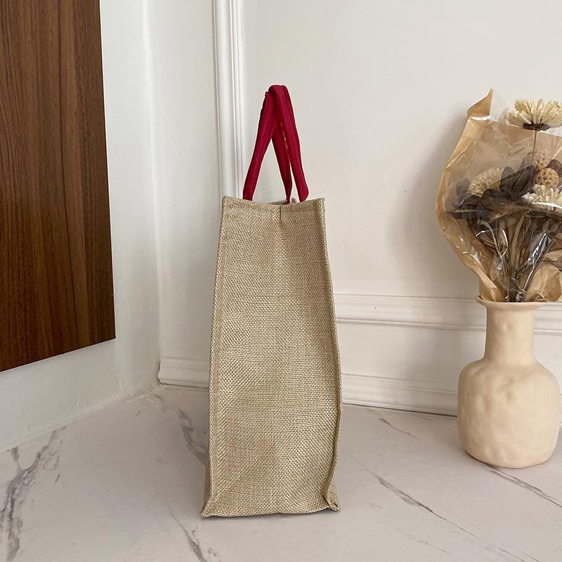 Женская сумка в этническом стиле с ретро-текстурой и цветочным принтом, сумка через плечо, холщовая сумка, льняная сумка-тоут, повседневная сумка