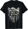 100% Cotton Unisex Skull Cross Y2K Goth Alt Grunge Gothic Emo Aesthetic T-Shirt
