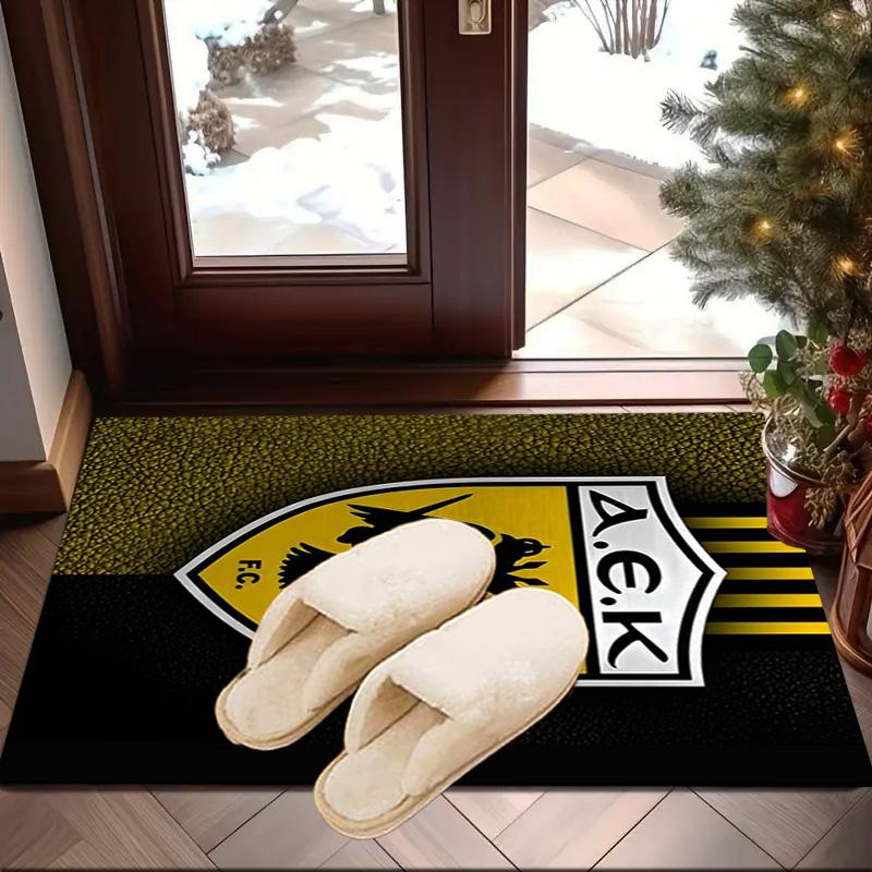 Aek Football Crest Area Rug Office rug, Chair Rug, Decor Carpet Livingroom bedroom Mat, Large Size Fan gifts Christmas gifts
