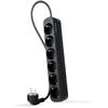 NANOCABLE 10.37.0006-NS-BK - Сетевой фильтр с 6 розетками, 1,4 м, Черный