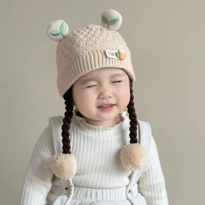 Keep Warm Baby Ear Protection Cap Thickened Toddler Beanie Cute Kids Beanie Cap Winter