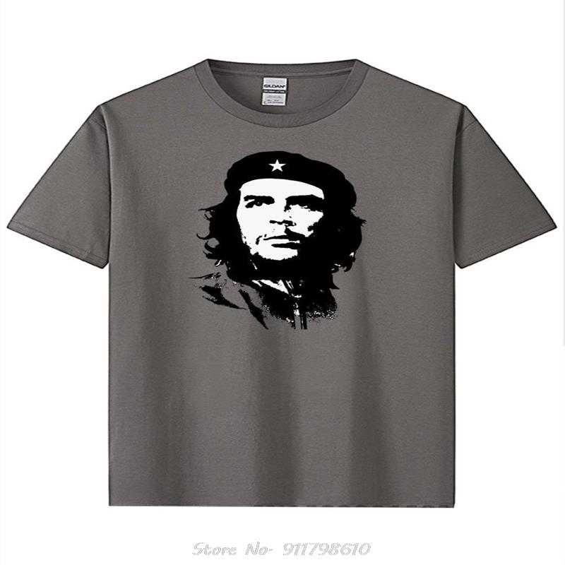 Оверсайз футболка Высококачественный хлопок Короткий рукав Футболка с принтом Революция Че Гевары Повседневная футболка с круглым вырезом Футболки