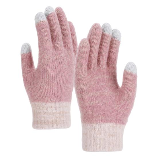 Winter Warm Gloves Women Men Touch Screen Gloves Knitted Thickened Gloves with High Elastic Cuffs for Outdoor Travel Cycling