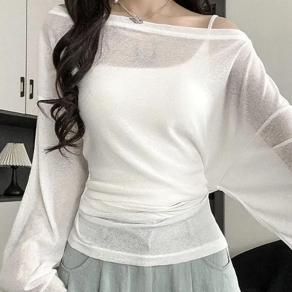 Розовый прозрачный женский летний топ-накидка с завязками – Свободный, легкий, защита от солнца