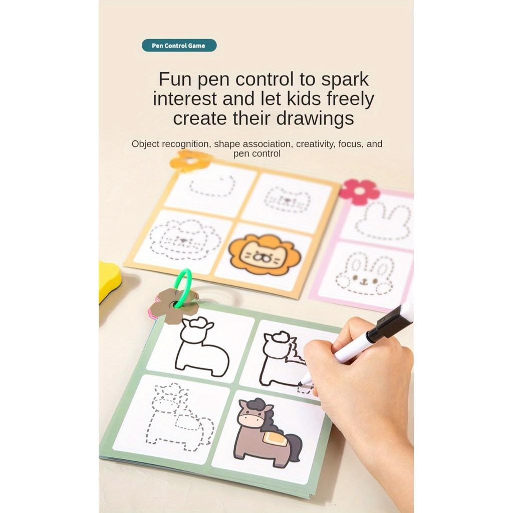 Интерактивная волшебная книга для практики рисования для детей 3-6 лет Развитие художественных навыков шаг за шагом Образовательный инструмент