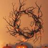 Artificial Twisted Twigs Halloween Black Branch Garland Wall-Mounted Halloween Spooky Wreath  Bar