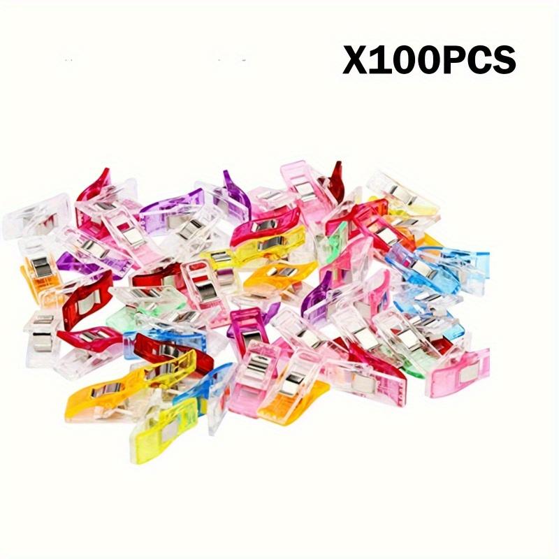 Разноцветные швейные клипсы с пружинами из нержавеющей стали, клипсы для скрепления ткани для пэчворка, рукоделия и швейных принадлежностей