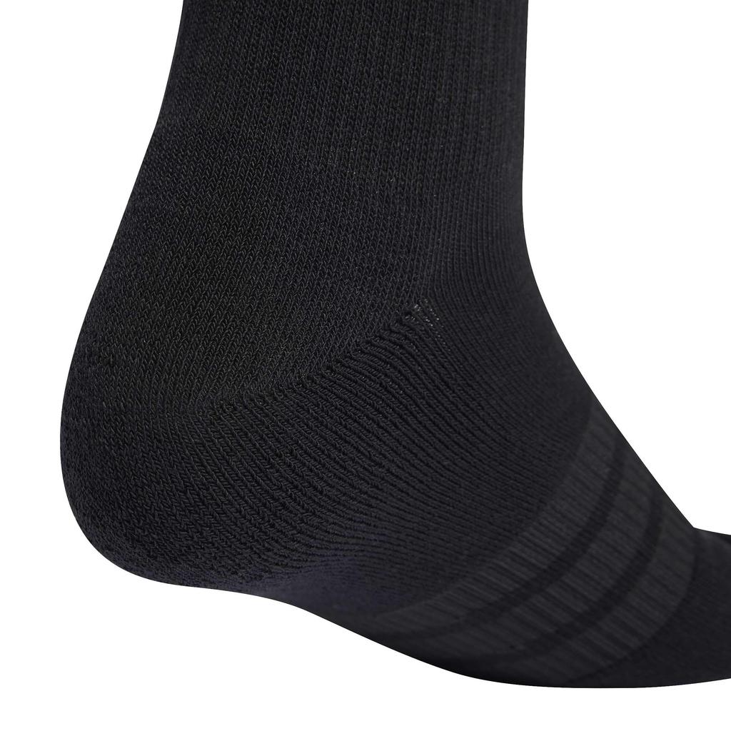 Adidas Essentials Cushion Crew Unisex Size M 3-Piece Socks, Adult, D5273, Black/Black/White (KC9626),