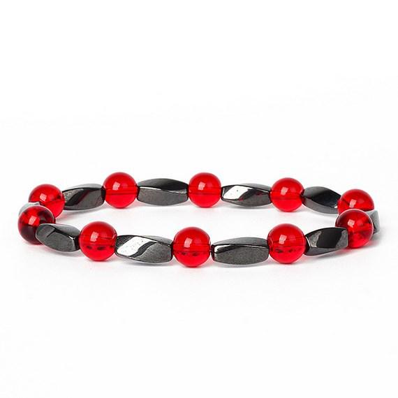 Браслет для йоги на лодыжку с черными бусинами в виде стрелы и сердца