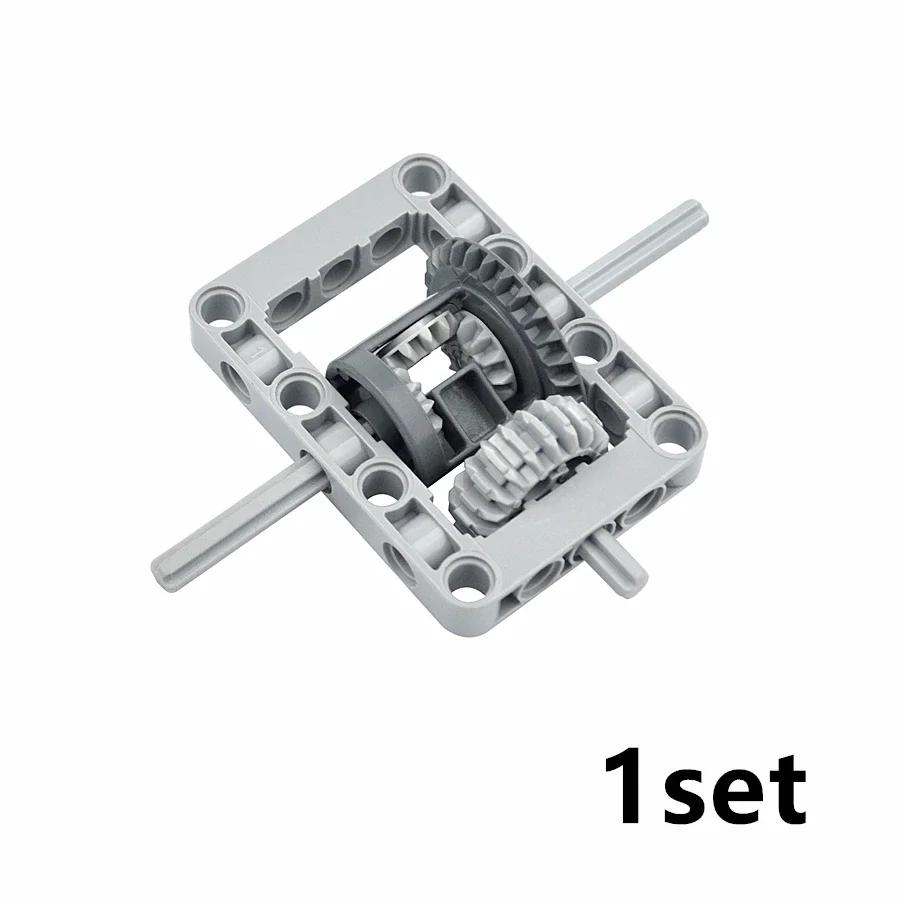 MOC Technical Differential Construction Bricks Mechanical Playthings High-Tech Part Differential Gears Works With featuring 6573 62821 65414