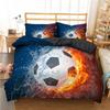3D Soccer Bedding Duvet Cover Set 3 Piece Comforter Cover For Teen Boys Sports Football Microfiber  Queen/King Size Quilt Cover