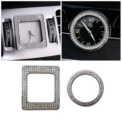Для Mercedes Benz W205 W213 EC CLS S Class C200L E200L E300L центральная консоль часы рамка для часов с бриллиантовым кольцом отделка стиль
