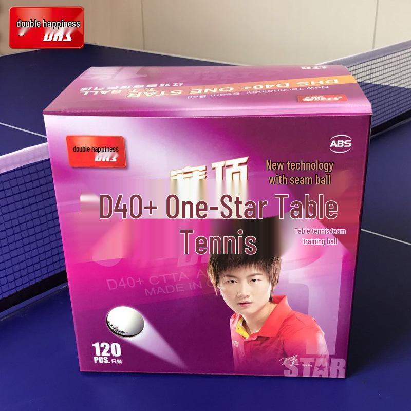 Настольные шары для настольного тенниса Double Happiness D40+ One-Star, упаковка 120 шт., новый материал для соревнований и тренировок