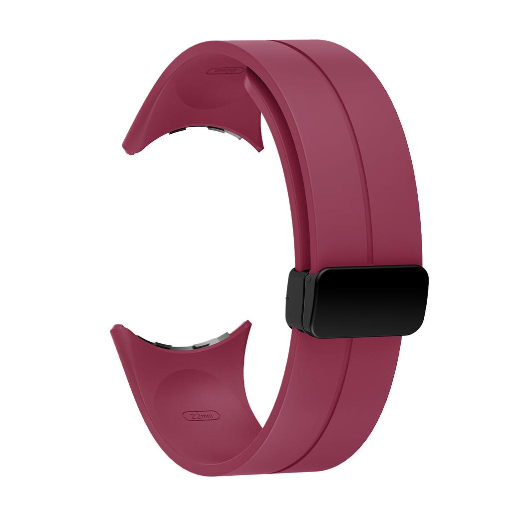 Silicone magnetic buckle watch band compatible with Google Pixel Watch 5/4/3-45mm