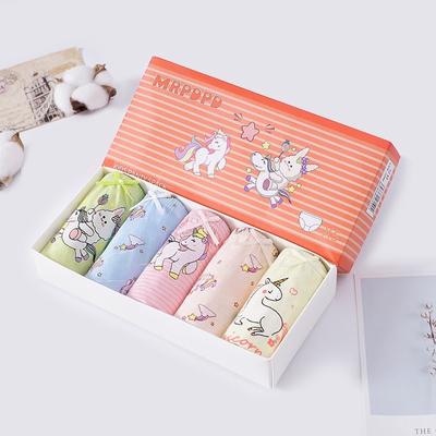 Детское нижнее белье 5 шт./лот в коробке хлопковые трусики для девочек мультяшные детские трусы-слипы дышащие детские трусы девичьи трусики