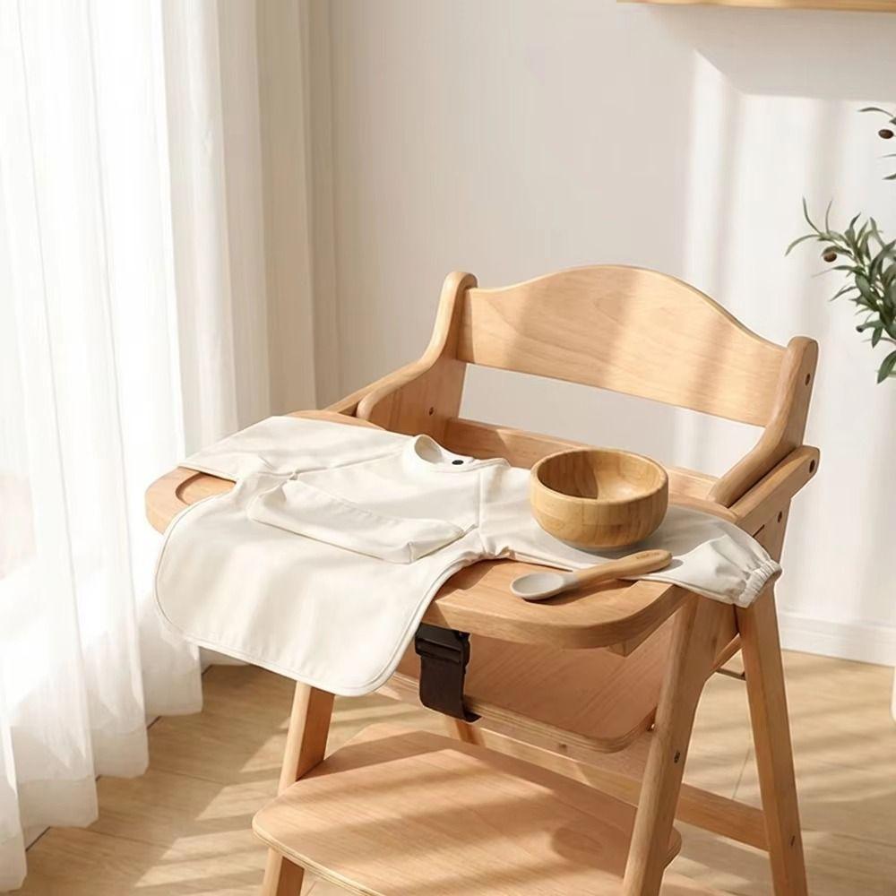 Waterproof Long Sleeve Bib Soft Material Children PU Bibs Toddlers Feeding Apron Baby Accessories