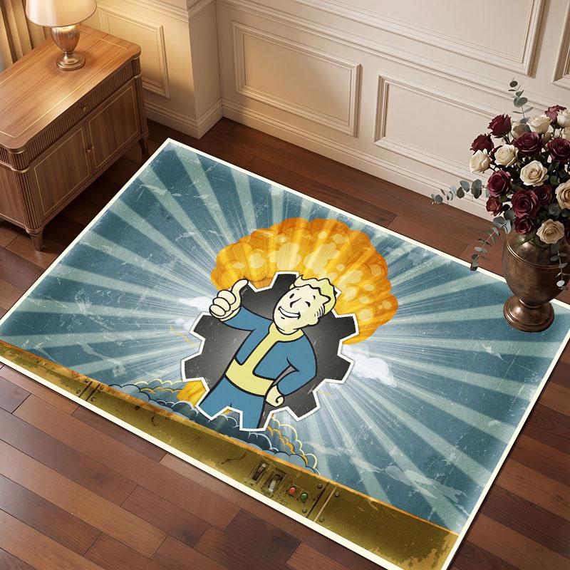 Fallout Vault Boy Rug Soft Thick Non Slip Floor Carpet for Bedroom Living Room Home Decor