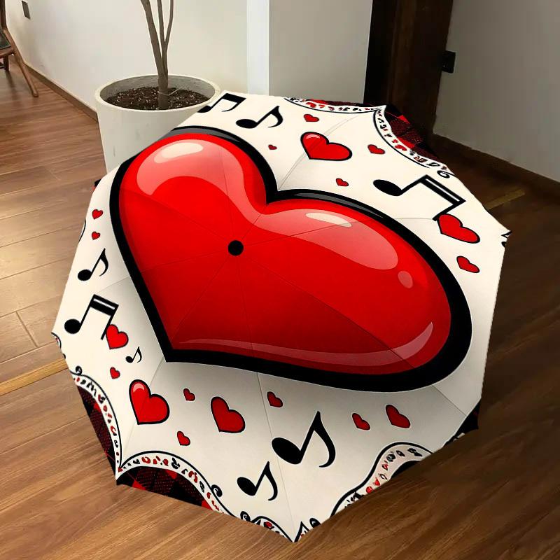 1pc love birds Automatic Open/Close Umbrella Compact Folding Umbrella with 8-Rib Shaft for Women/Men, Elegant Birthday1313S