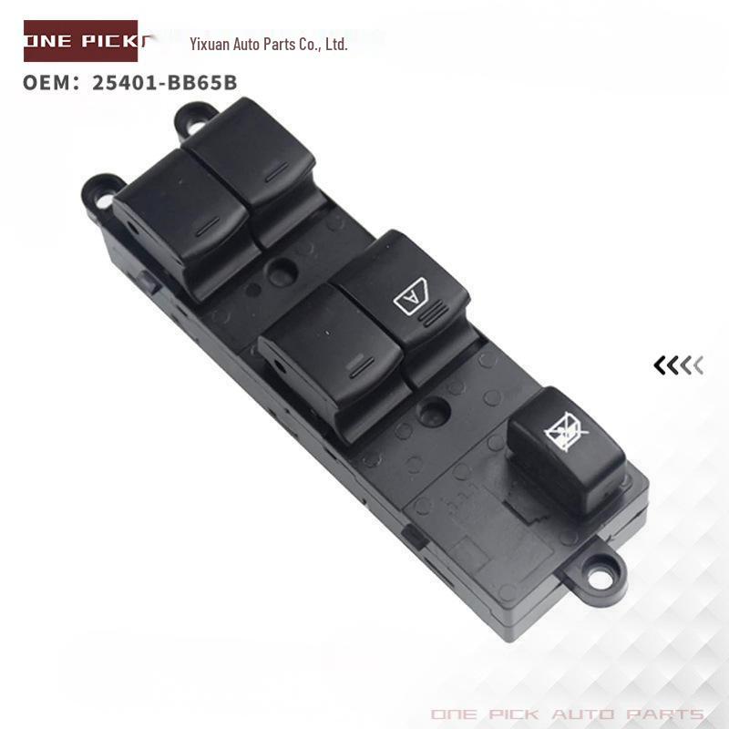 25401-BB65B Электрический переключатель левого переднего окна для Nissan Qashqai и Pathfinder.