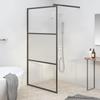 VidaXL Shower Wall Bathtub Partition Bathroom Accessory Shower Partition Home Interior 115x195 Cm Glass 151875