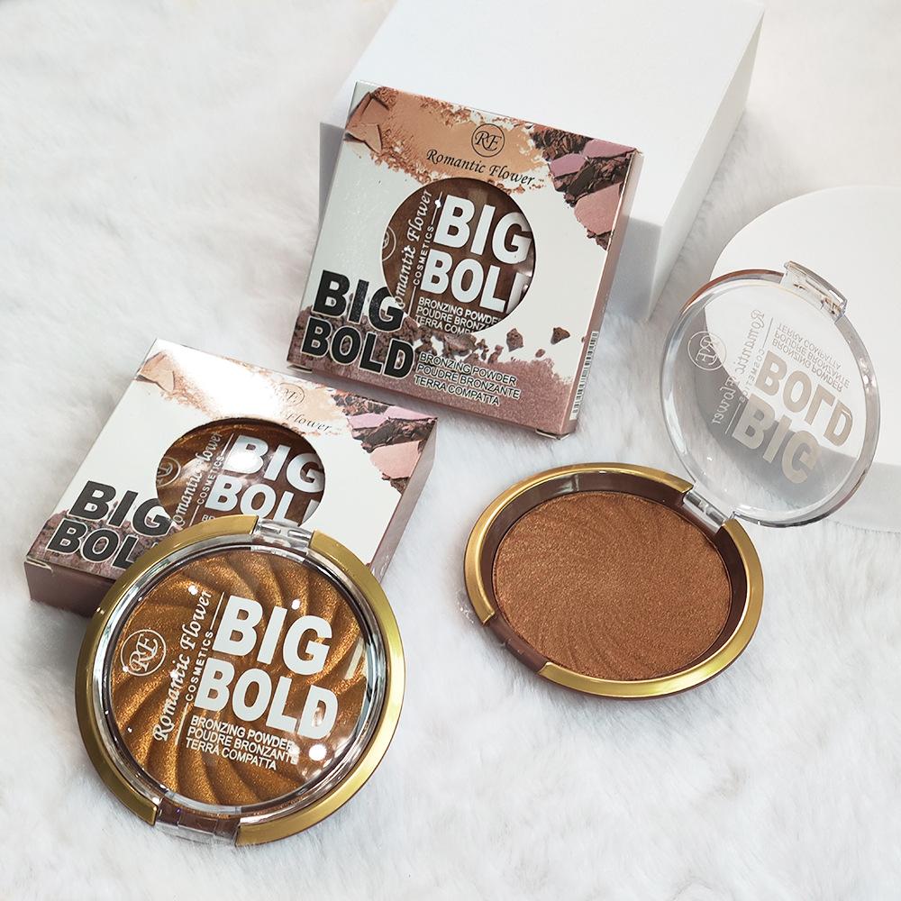 3-х цветная пудра, осветляющая лицо, прессованная пудра бронзового цвета, водостойкая и глянцевая косметика