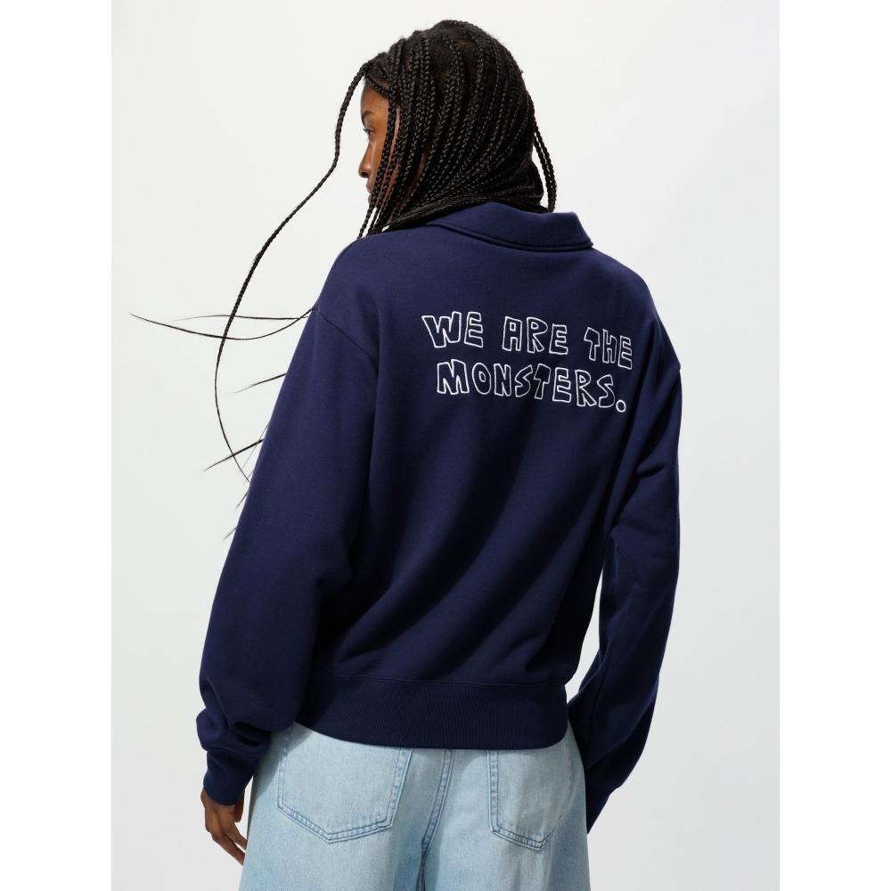 Uniqlo Свитшот на молнии до половины D