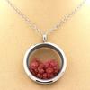Stones and Minerals. Raw Spinel Necklace. 30 Mm Medallion Model. Color Silver.