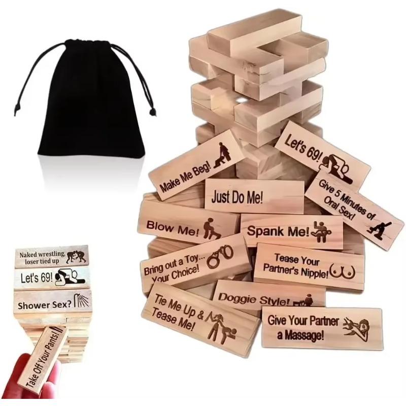 48 шт. супер непослушная игра-башня из блоков, валентинка, падающая башня, игра-сборка блоков, идеи для парных развлечений и свиданий