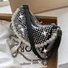 Shine Bright Diamond Shoulder Bag Women PU Leather Pillow Bag Fashion Pearl Messenger Handbag Elegant Crossbody Bag