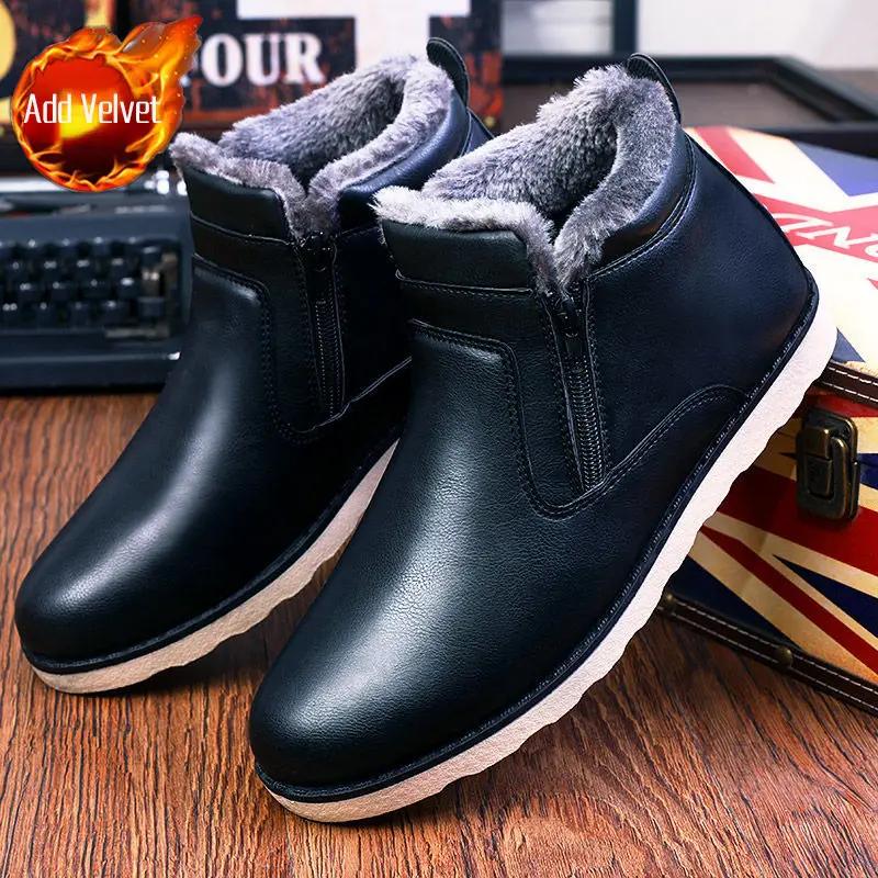 Мода с мехом Теплая мужская обувь Зимние мужские сноубутсы Дизайнерские Новые Оригинальные Предложения Комфортные Предложения по Акции Y2k Нескользящие Дешевые