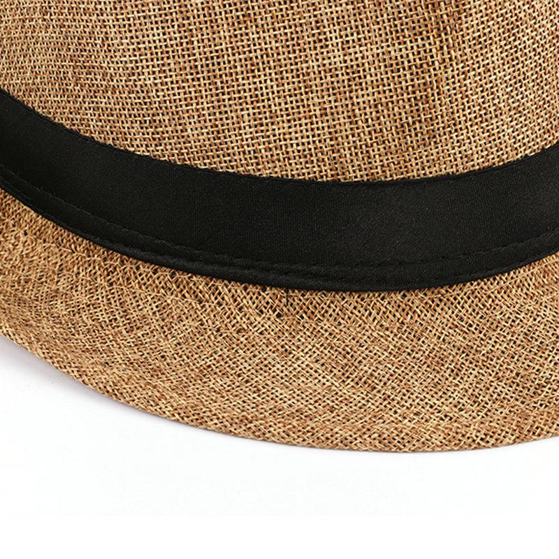 Соломенная шляпа Trilby Sun Hat Мужская женская летняя Панама Дизайнерская пляжная шляпа Fedora