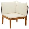 2 pcs. Garden Lounge Set with Cushions Solid Acacia Wood & Rope