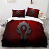 World of Warcraft Games Bedding Set Horde Banner Flag Printed Duvet Cover Set Pillowcase Twin Full Queen King Size Drop Shipping