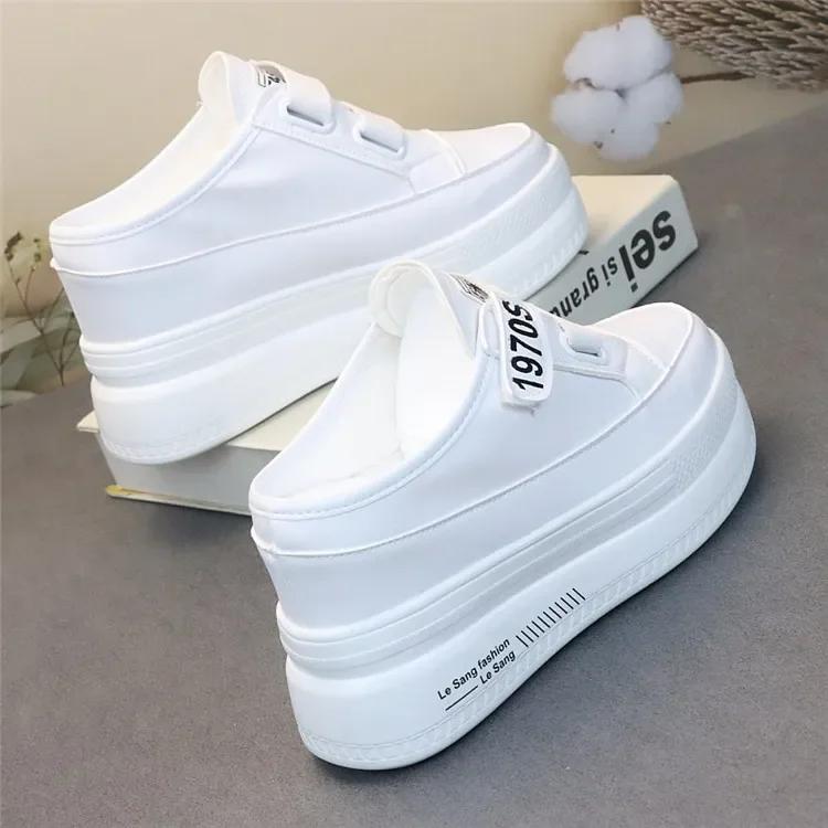 Модные современные тапочки женские супервысокие каблуки ленивый человек полушлепки увеличение тонкий 10 см носить женские тапочки женские роскошные сандалии