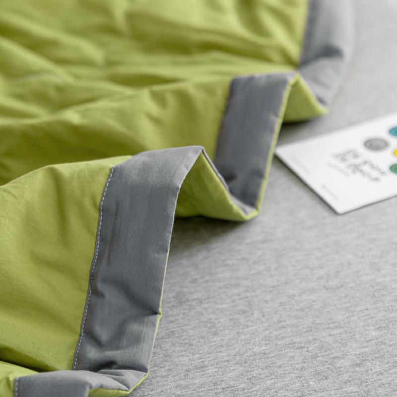 Стиганое одеяло из чистого хлопка - Мягкое, Легкое, Дышащее, Идеально для лета, Доступно в односпальном и двуспальном размерах.