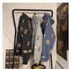2021 Men's Loose Fit Cartoon Print Plush Hoodie Jacket