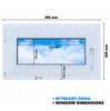 PVC window white 70x40 LEFT, new 700x400 mm tilt and turn RU double-glazed