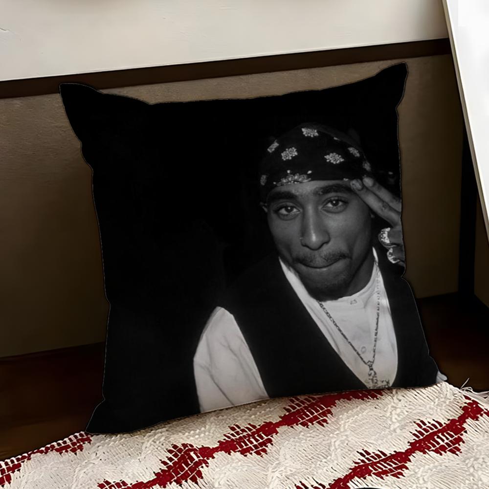 2PPAC Tupac SShakur Cushion Cover Reversible Soft Durable Pillow Cover Home Car MultiScene Use for Daily Comfort