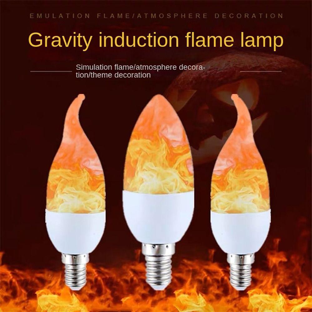 2 Вт Светодиодные лампы-пламя E14 E27 Лампа-пламя свечи Хэллоуин Рождественское украшение