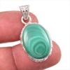 Natural Malachite Gemstone Handmade 925 Solid Sterling Silver Pendant 1.5'' b6V74