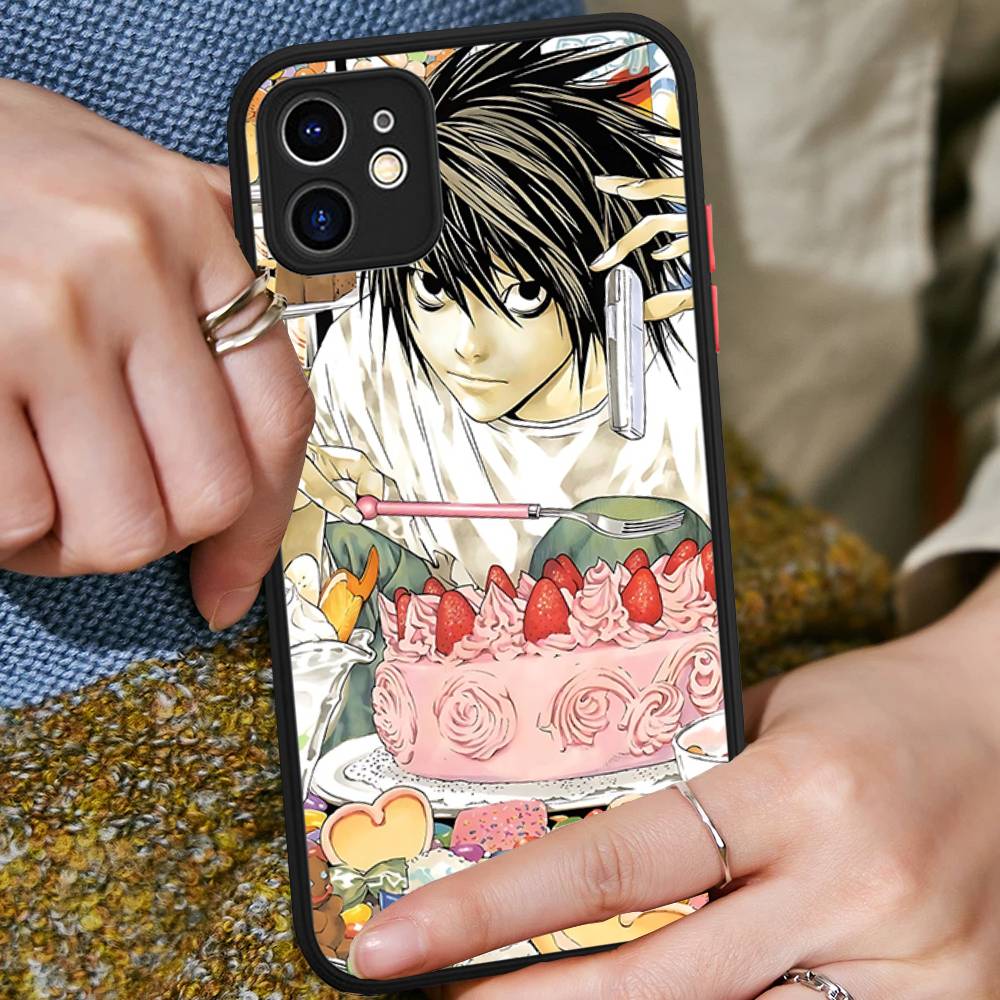 Japan Anime Death Note Phone Cases For IPhone 16 15 14 Plus 13 12 11 Pro Max Matte Oft Bumper Phone Cover