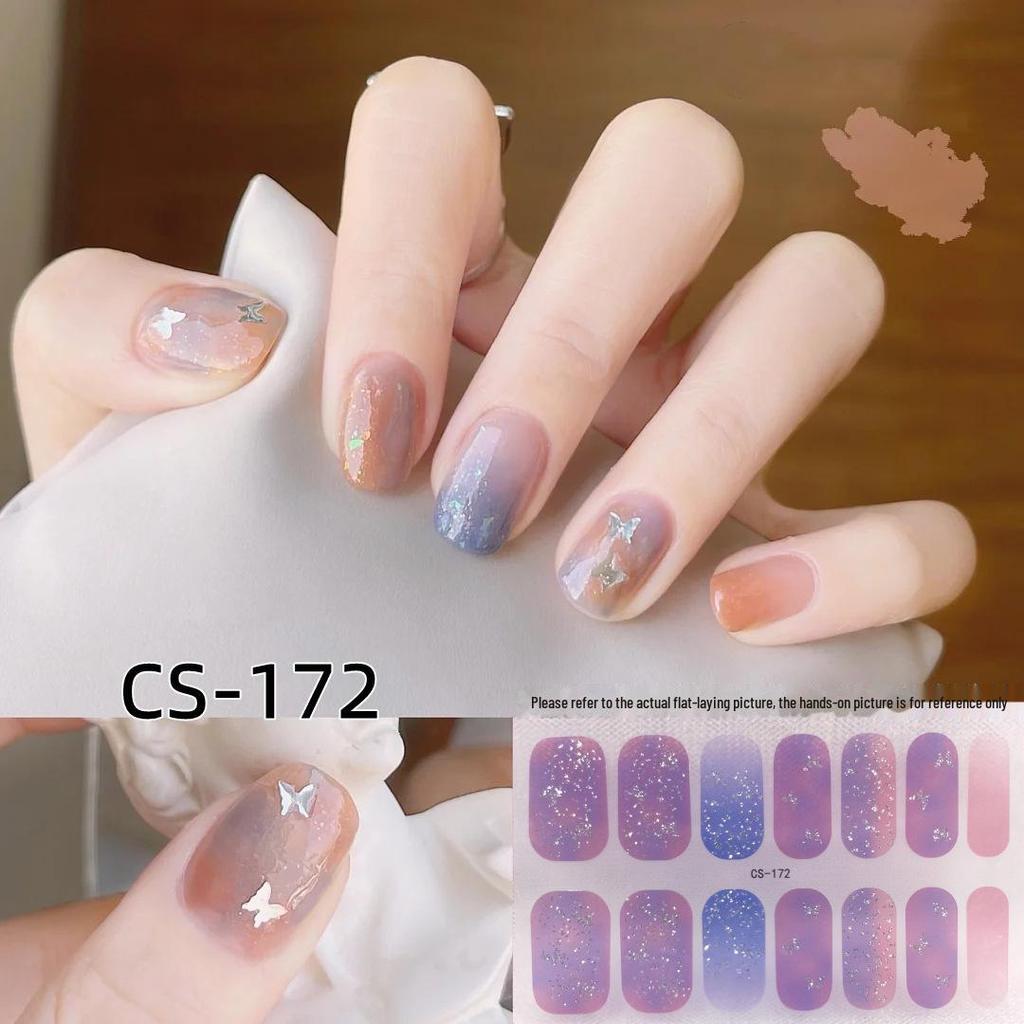 Водостойкие долговечные 3D-гелевые наклейки для ногтей без запекания — съемные и носимые дизайны для всех ногтей для женщин