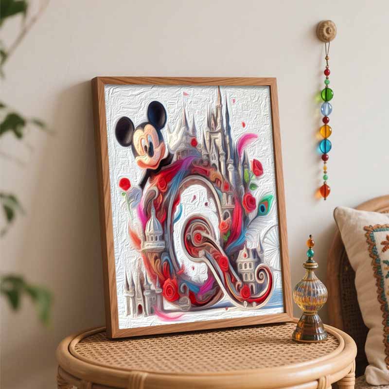Disney Замок Микки Роза Наборы для рисования маслом своими руками Ручная роспись Декор для дома Поделки Идеи подарков Искусство персонажей Disney Настенный декор Креативный подарок