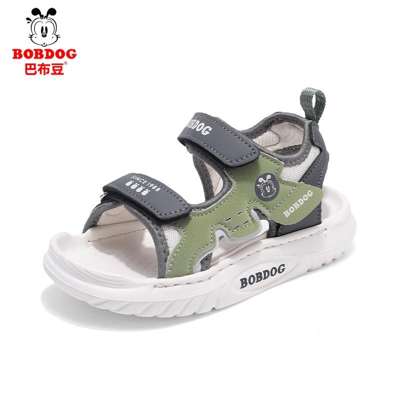 Babudou children's sandals, new summer style for girls, with Velcro straps, non-slip soles, soft bottoms, and open-toe design, perfect for the beach
