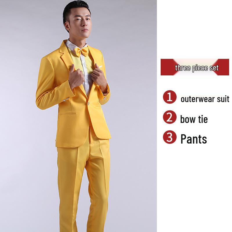 Men's Slim Fit Tuxedo Suit for Performances, Choir, Weddings, and Photo Shoots