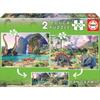 Коллекция пазлов Educa Dino World 2x100шт.