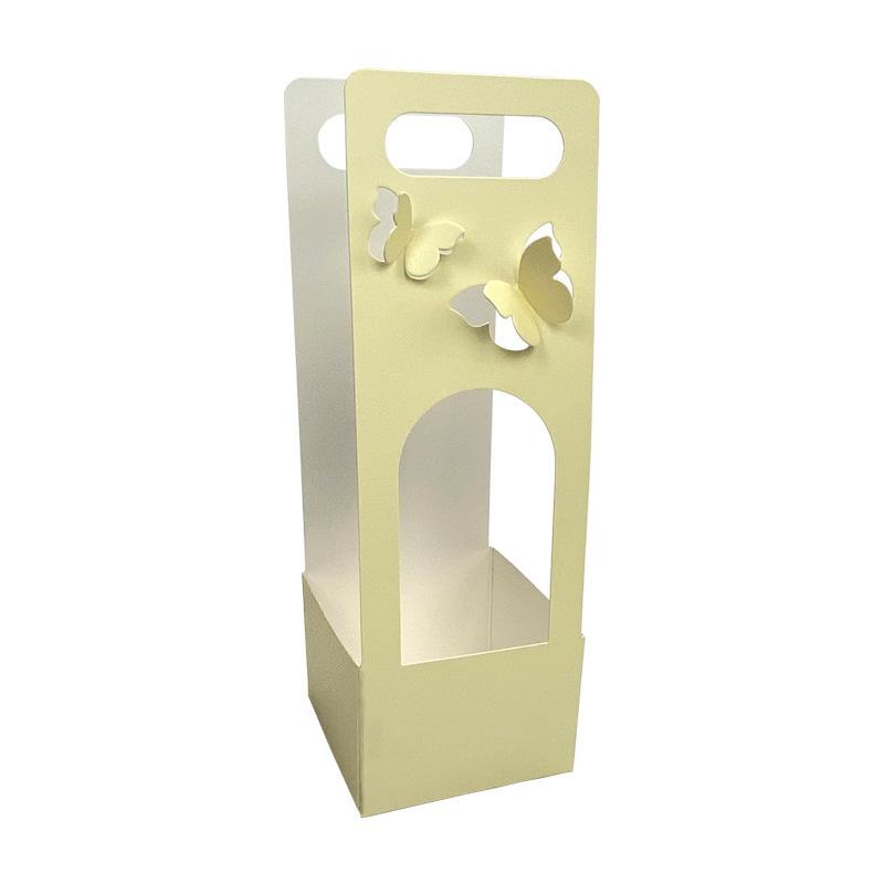 1 шт. домашний декор овальный подарок на день рождения красивая удерживаемая коробка трехмерная упаковка для цветов полый картон с бабочкой